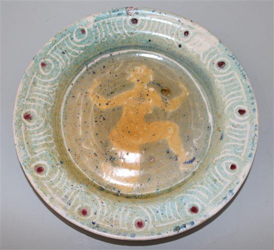 Quentin Bell for Fulham Pottery. A pottery dish 24cm